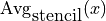 \mbox{Avg}_{\mbox{stencil}}(x)